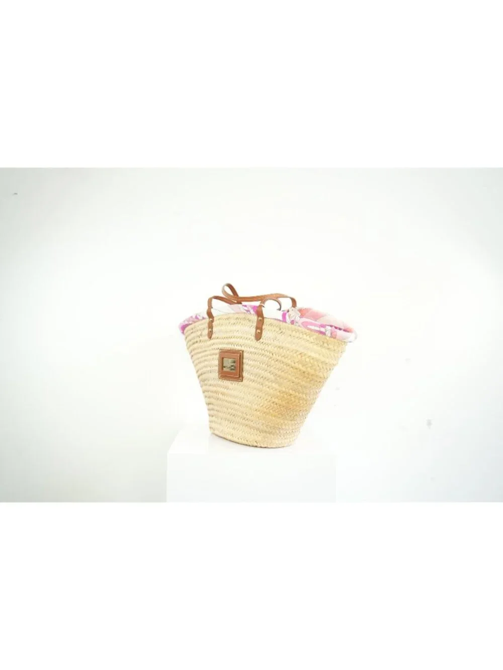 Emilio Pucci Wicker Basket Pink Inside Pattern (Deadstock) w/ dust bag - Picture 9 of 11